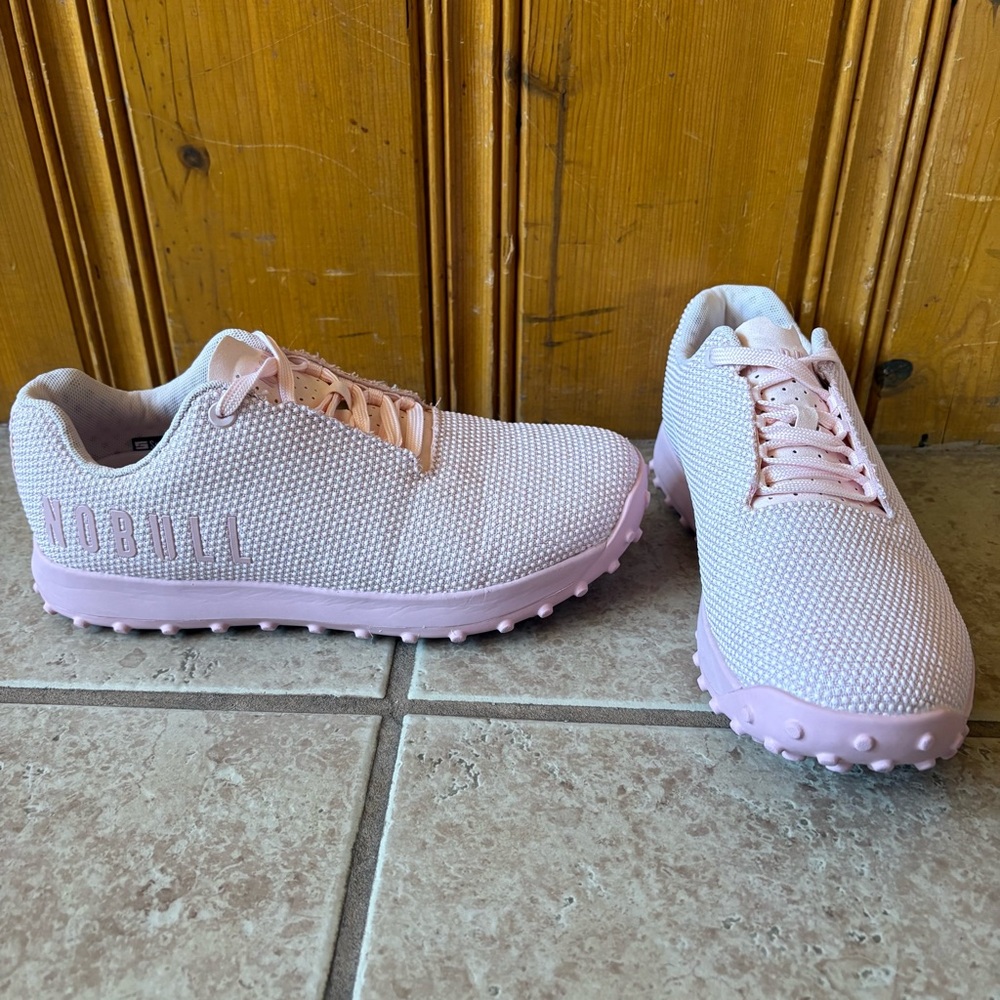 NOBULL SuperFabric Turf Trainer Low Size 7.5 women’s Blush Pink Color